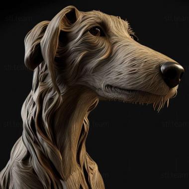 3D model Deerhound dog (STL)